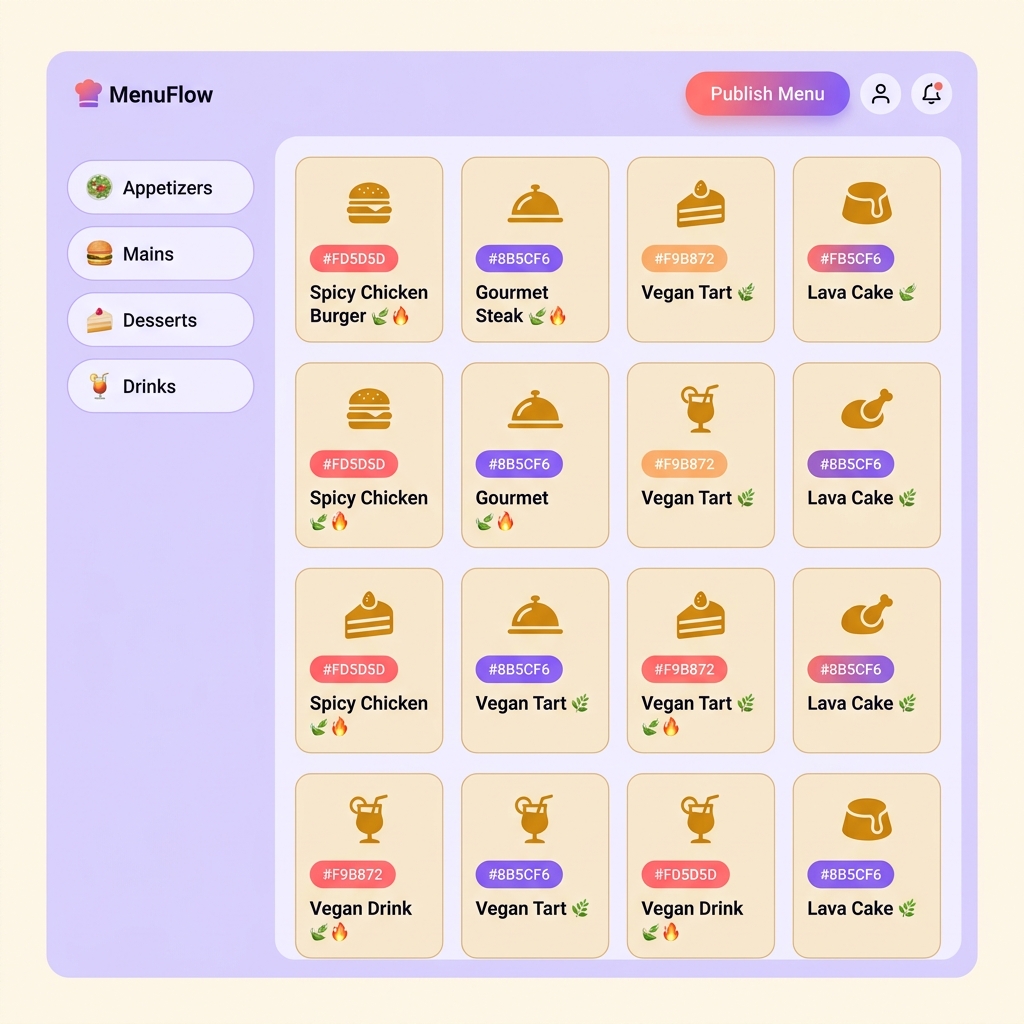 Smart Digital Menu Builder